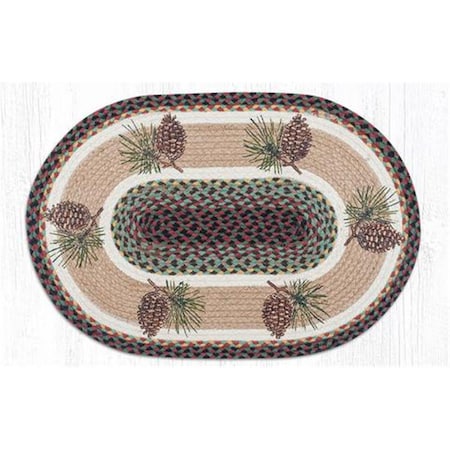 Palacedesigns 2 x 8 ft. Jute Oval Pinecone Patch PA2845089